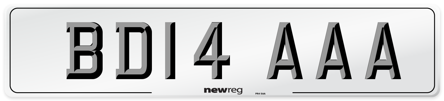 BD14 AAA Number Plate from New Reg
